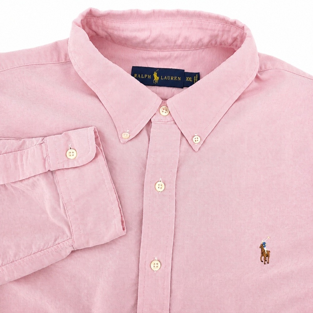 Ralph Lauren Oxford Shirt Mens XXL Classic Heritage Cotton Button Down Pink XXL